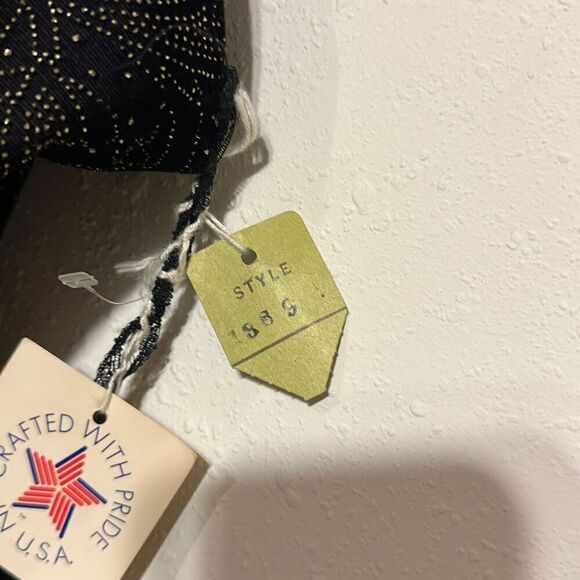 NWT Vintage Positively Ellyn Black Velvet Gold Rhinestones Evening Party Dress S - Picture 8 of 9